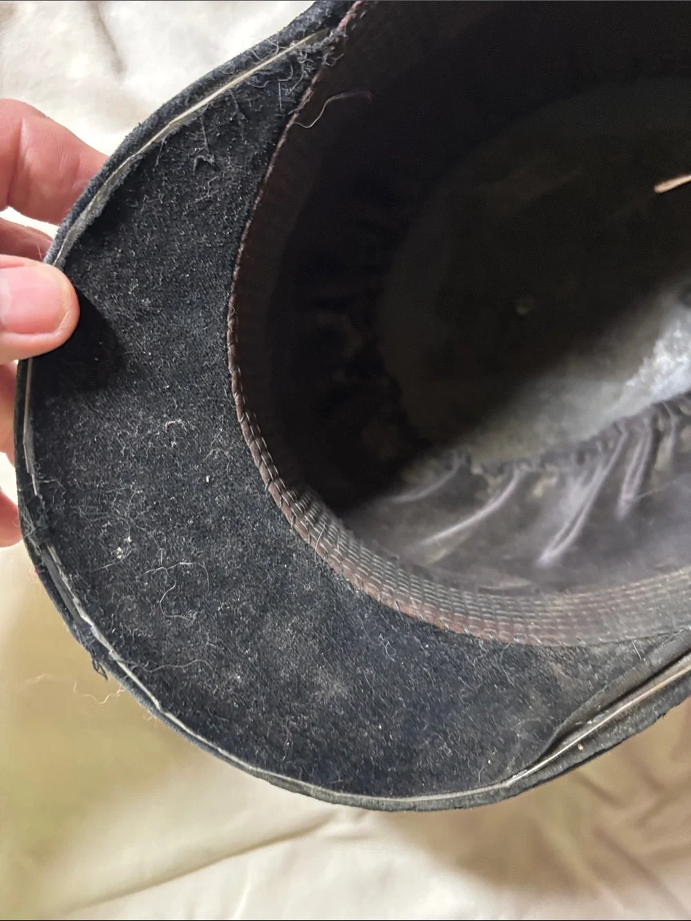 Vintage Black Velvet Riding Hat